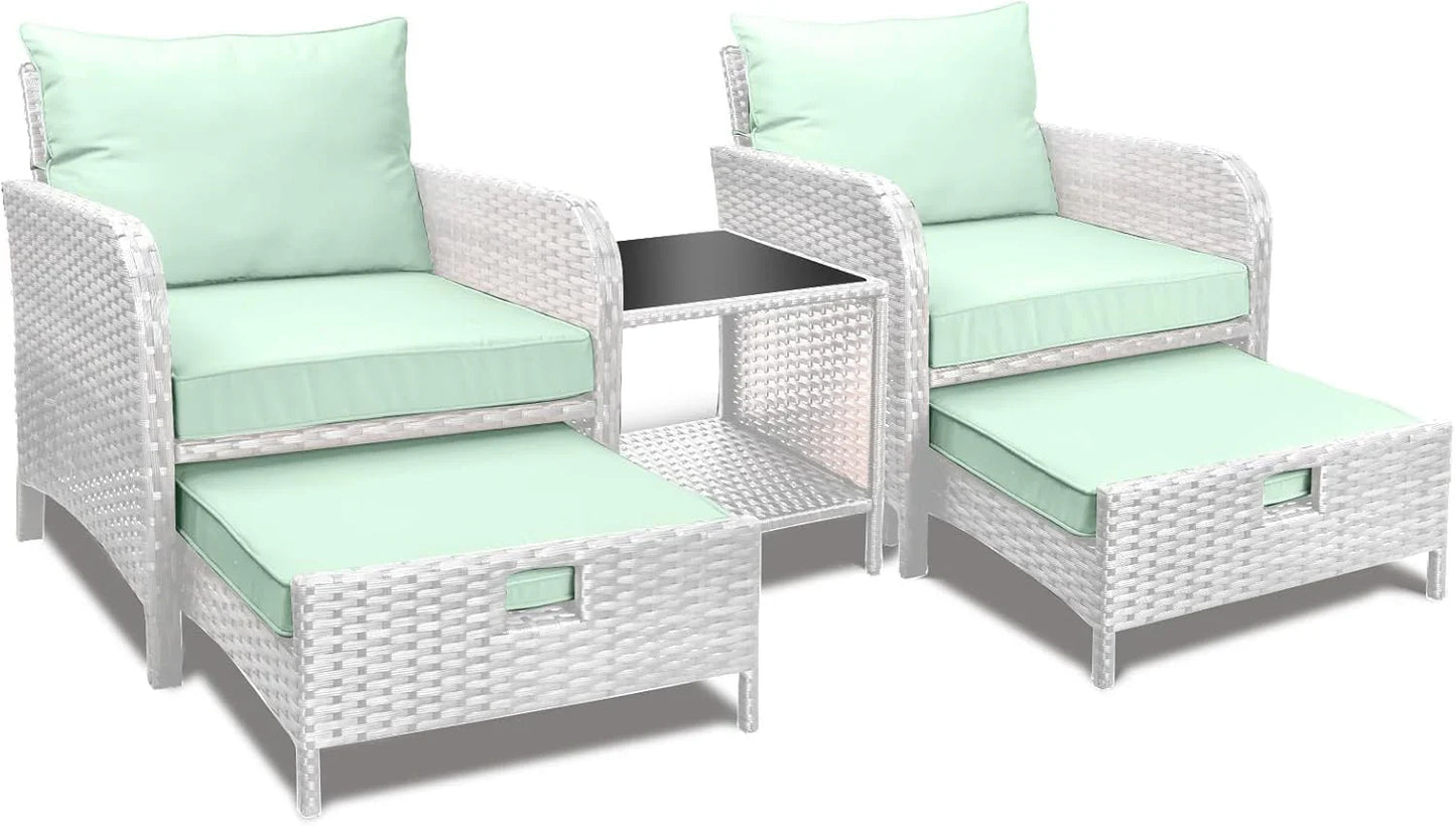Leveleve Balcony Furniture 5 Piece Patio Conversation Set
