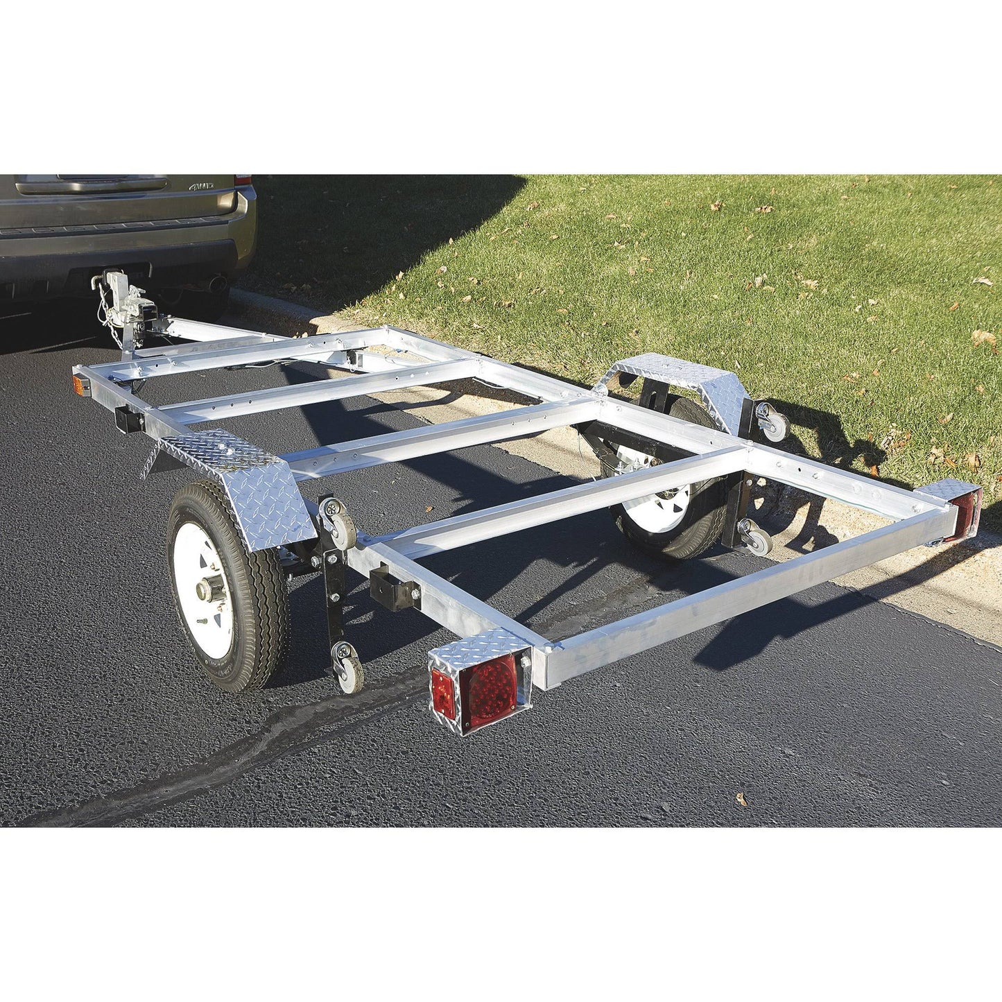 Ultra-Tow 4 Ft. x 8 Ft. Folding Aluminum Utility Trailer Kit-1170Lb. Load Capacity 3806S109