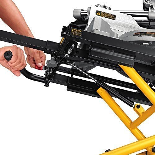 Miter Saw Stand With Wheels, DWX726 Yellow