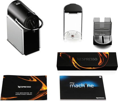 Nespresso Pixie Espresso Machine By De'Longhi, 19-Bar Pump, Compact Aluminum Design, Silver, 1100ml