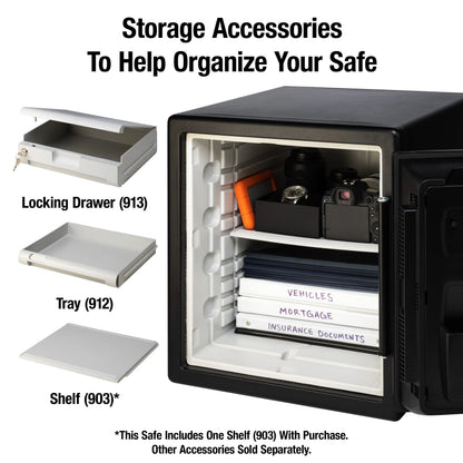 SentrySafe SFW123CS Fire-Resistant Safe And Waterproof Safe With Dial Combination Lock 1.23 Cu. Ft