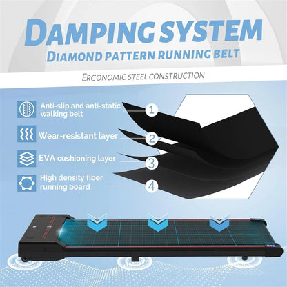 Walking Vibration Pad With App, 3-in-1 Under Desk Treadmill, 2.5HP Low Noise Walking Treadmill Pad With Remote Control