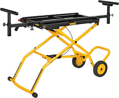 Miter Saw Stand With Wheels, DWX726 Yellow