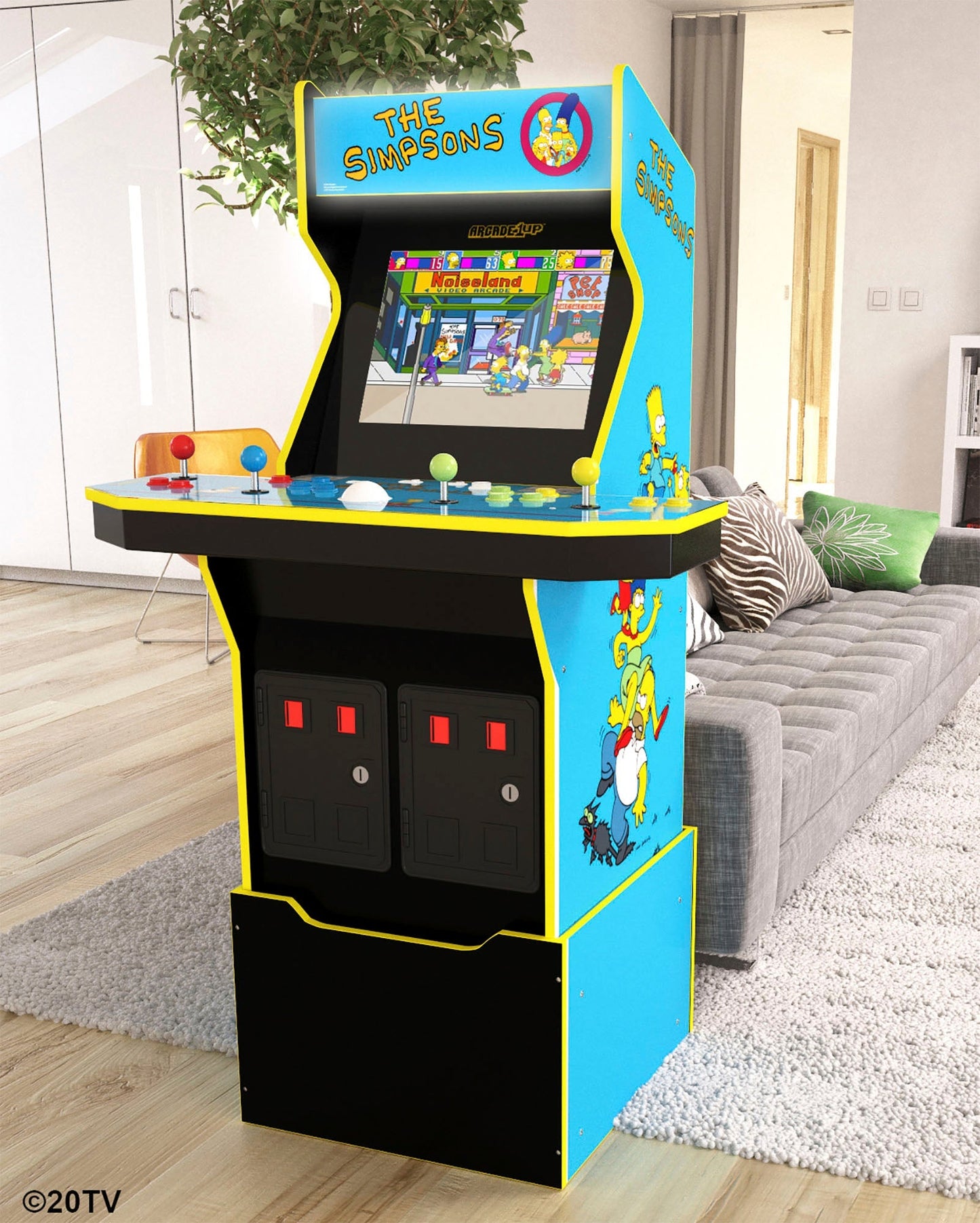 Arcade1Up, The Simpsons 30th Edition Arcade With Stool And Tin, Multi