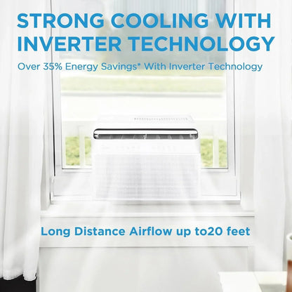 Midea 12,000 BTU U-Shaped Smart Inverter Window Air Conditioner, Cools Up To 550 Sq. Ft
