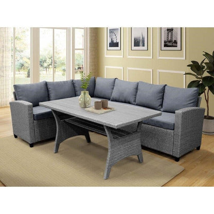 Bromford Rectangular 35.4 In. Long Dining Set With Cushions