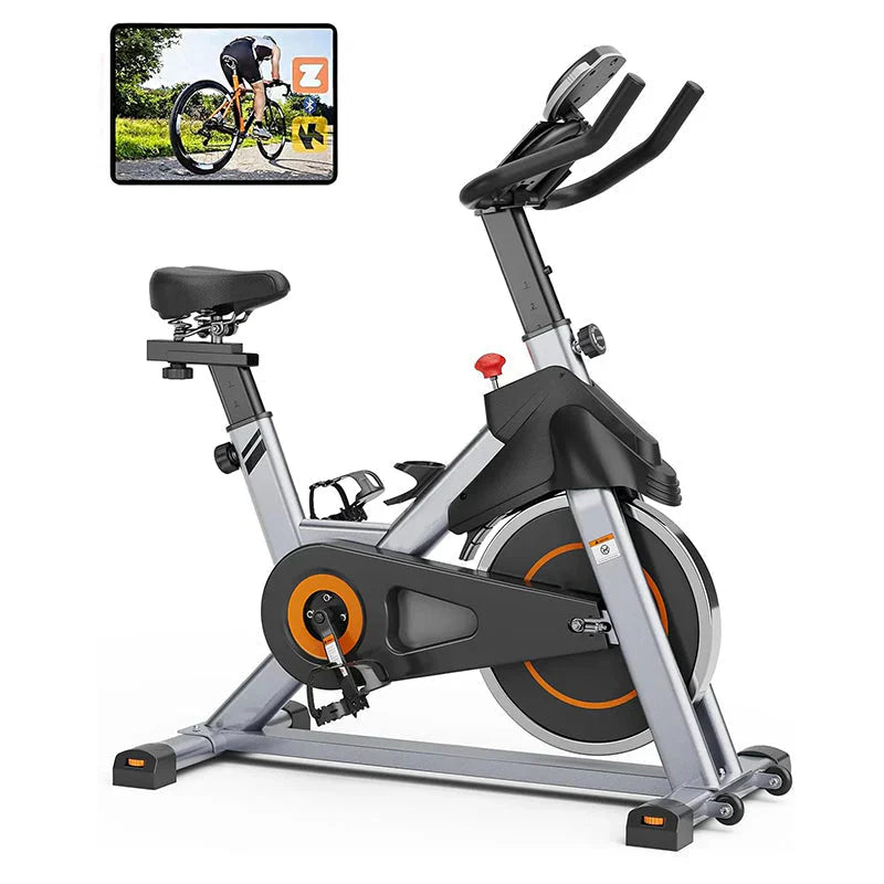 Indoor Cycling Bike Brake Pad/Magnetic Stationary Bike- Cycle Bike With Tablet Mount And Comfortable Seat Cushion