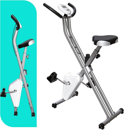 Foldable Exercise Bike Stationary Bikes For Home, 5-in-1 Indoor Workout Bike, Cycling Bike With 16-Level Quiet Magnetic Resistance