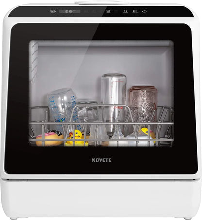 Novete Portable Tabletop Dishwasher Compact Dishwasher With 5-liter Built-In Water Tank
