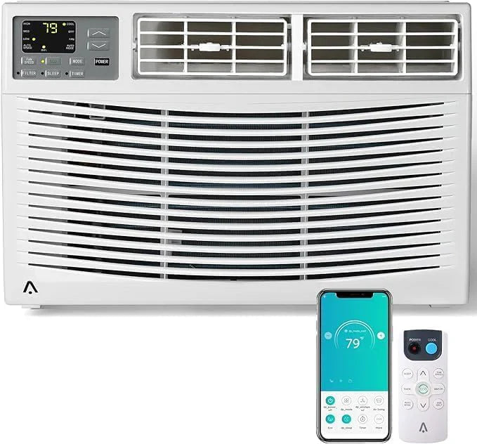 6000 BTU Window Air Conditioner, Cools Up To 375 Sq. Ft., Wi-Fi Enabled Energy