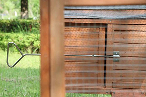 Outdoor 80 In. Wooden Chicken Coop Nest Box Chicken Coop Poultry Pet Cage