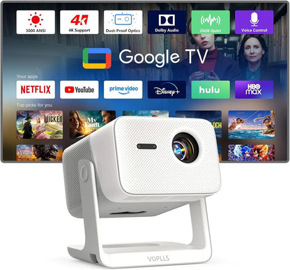 Smart Projector With WiFi And Bluetooth, Voplls Outdoor Projectors With Dolby/Auto Focus