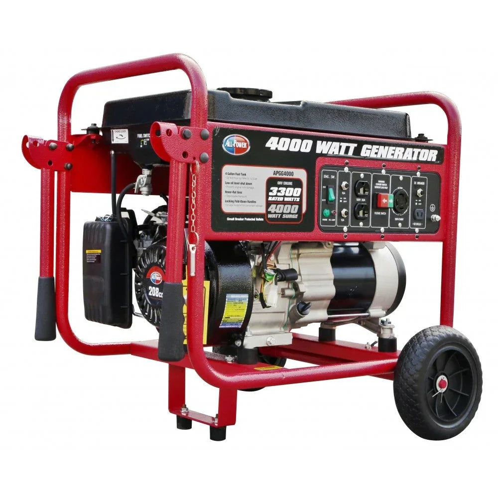 4000 Watt Generator APGG4000, 4000W Portable Generator For Home Use Power Backup, RV Standby, Hurricane Damage Restoration Power Backup