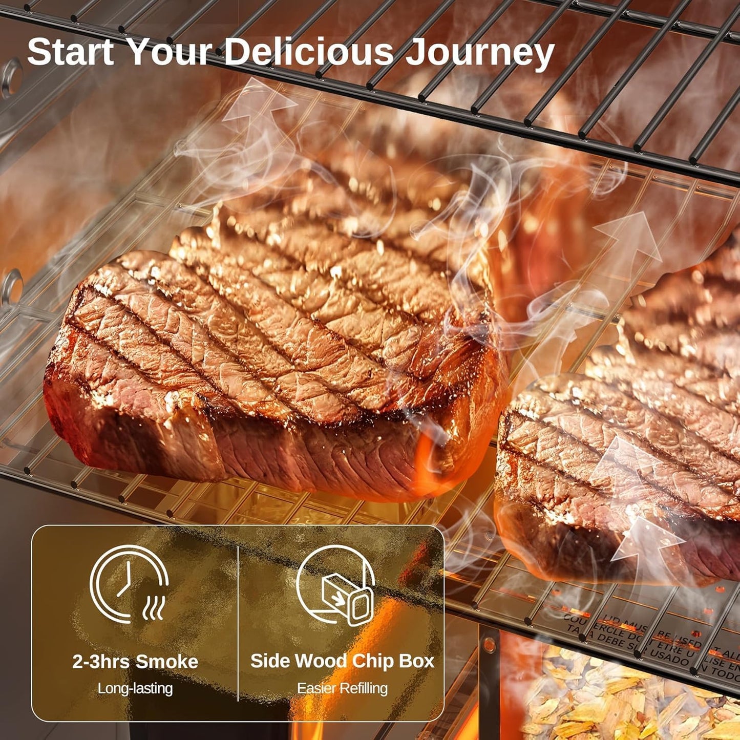 East Oak 30 In. Outdoor Electric Smoker Built-In Meat Probe Smokes Up To 6 Times Longer