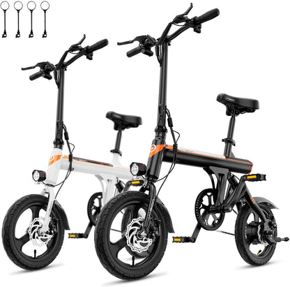Jasion EB3 Electric Bike Adults 21mph, 500W Peak Motor, 270Wh Battery, Rear Suspension, 3 Levels Assist