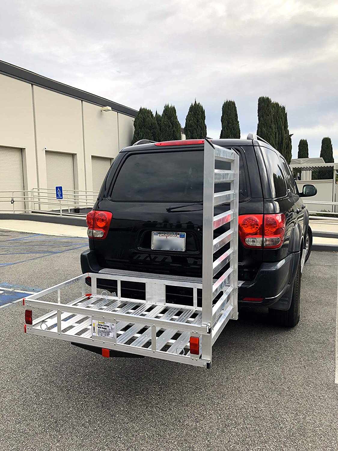 80779 Aluminum Hitch Mount Cargo Carrier With 47 In. Long Ramp, 1 Pack