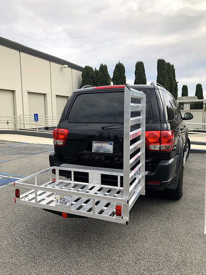 80779 Aluminum Hitch Mount Cargo Carrier With 47 In. Long Ramp, 1 Pack