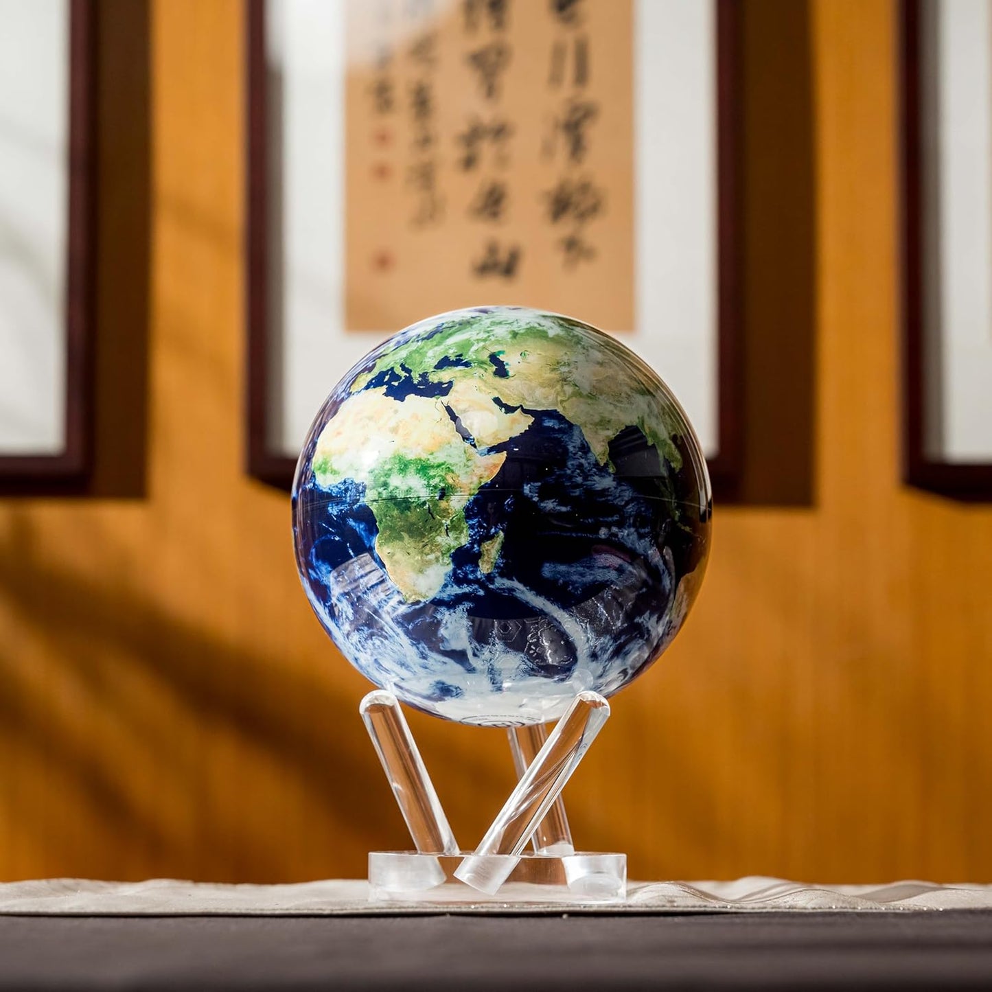 Mova 4.5 In. Self-Rotating Globe Earth With Clouds, Light Powered