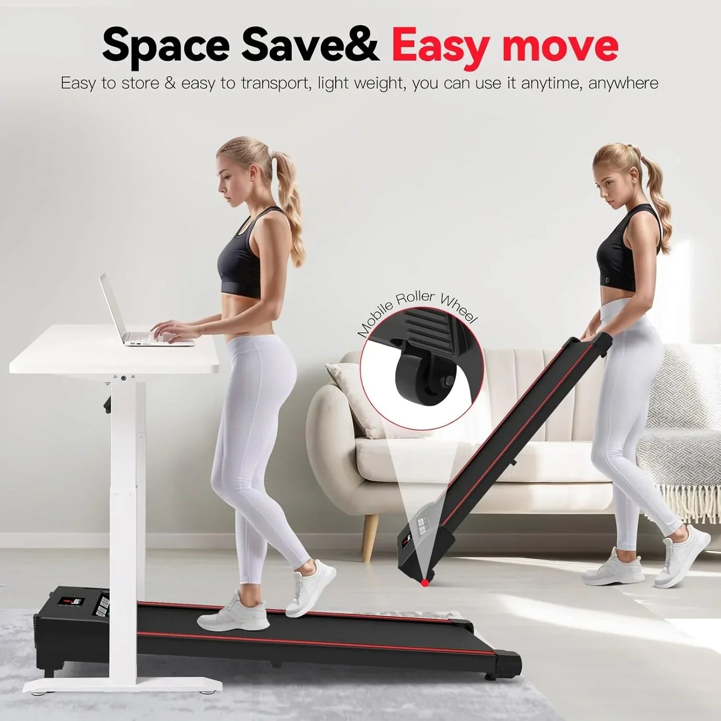 Sperax Walking Vibration Pad With App 3-in-1 Under Desk Treadmill Walking Treadmill Pad