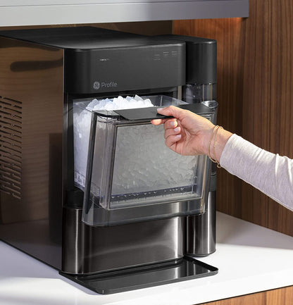 GE Profile Opal 2.0, Countertop Nugget Ice Maker, Ice Machine With WiFi Connectivity, Smart Home Kitchen Essentials, Black Stainless