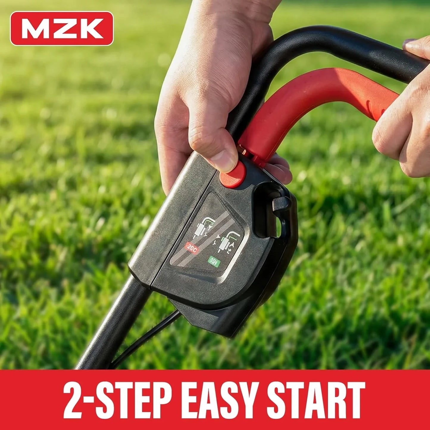 Mzk 20V 13 In. Electric Lawn Mower, Brushless Cordless Lawn Mower With 4-Position Height