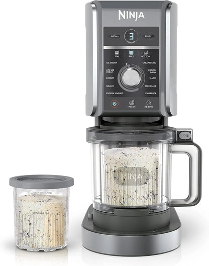 Ninja NC301 CREAMi Ice Cream Maker, For Gelato, Mix-Ins, Milkshakes, Sorbet, Smoothie Bowls And More, 7 One-Touch Programs, With