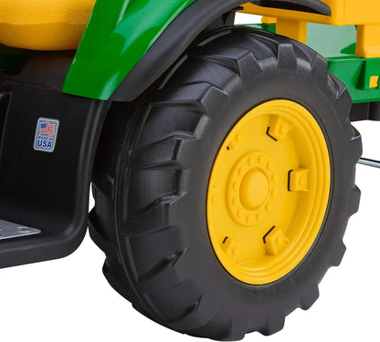 Peg Perego John Deere Ground Force Tractor With Trailer 12 Volt Ride On