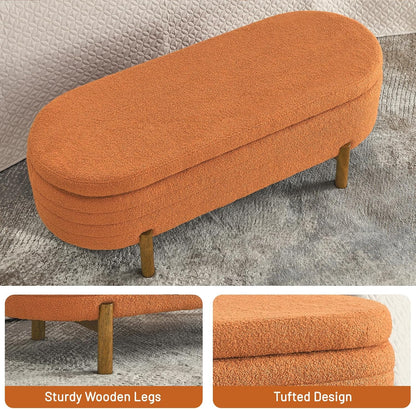 Furniliving Modern Storage Ottoman Bench