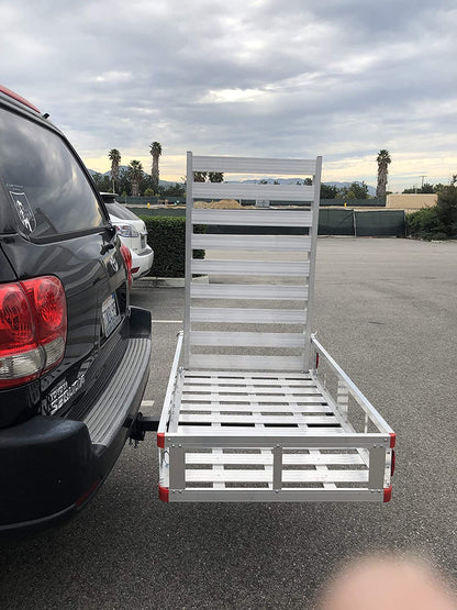 80779 Aluminum Hitch Mount Cargo Carrier With 47 In. Long Ramp, 1 Pack