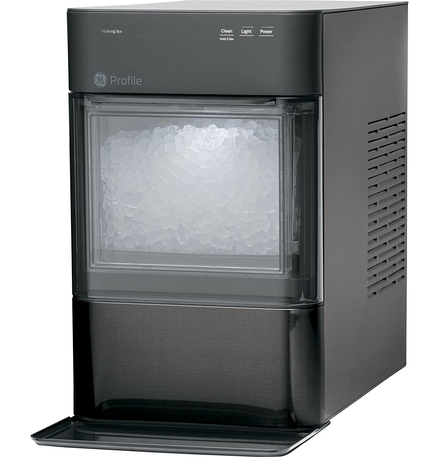 GE Profile Opal 2.0, Countertop Nugget Ice Maker, Ice Machine With WiFi Connectivity, Smart Home Kitchen Essentials, Black Stainless