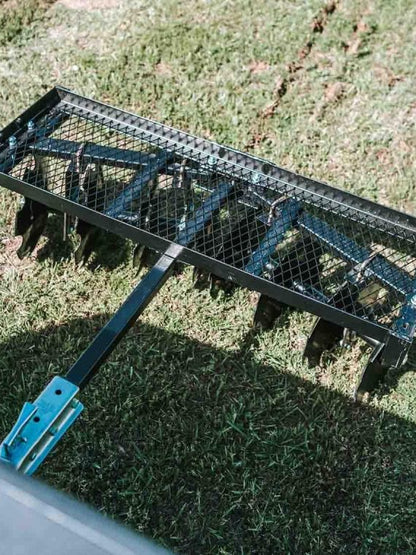 Titan Distributors Inc. 4-Ft Notched Disc Harrow Attachment Pull Behind For ATV And UTV 2-in Towball Hitch NO250072