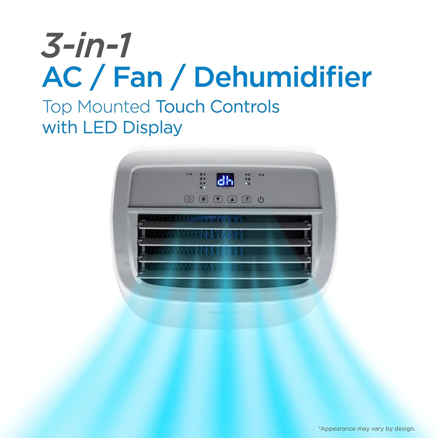 Black Plus Decker 8000 BTU Portable Air Conditioner Up To 350 Sq. Ft
