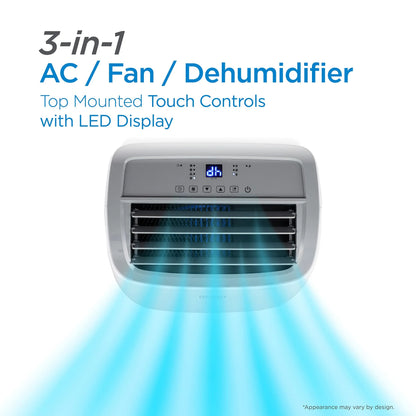 Black Plus Decker 8000 BTU Portable Air Conditioner Up To 350 Sq. Ft