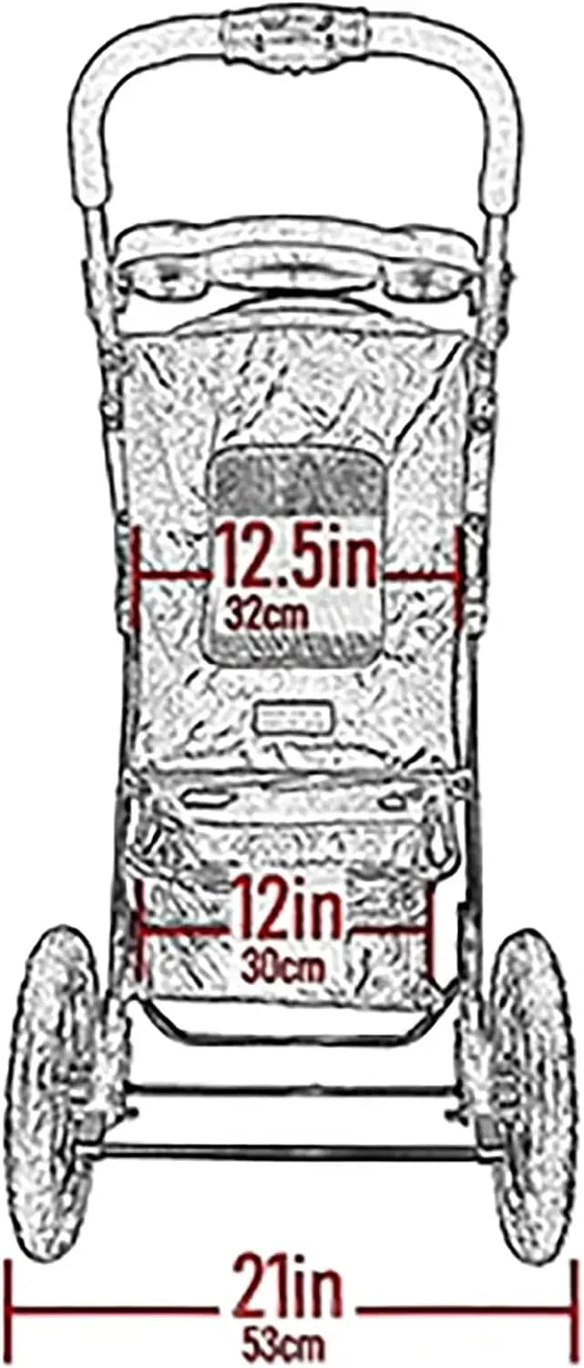 Pet Gear No-Zip AT3 Pet Stroller For Cats/Dogs, Zipperless Entry, Easy One-Hand Fold, Jogging Tires, Removable Liner