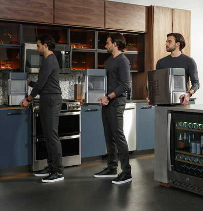 GE Profile Opal 2.0, Countertop Nugget Ice Maker, Ice Machine With WiFi Connectivity, Smart Home Kitchen Essentials, Black Stainless