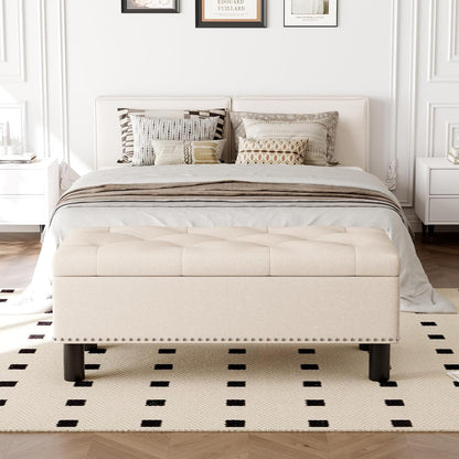 Furniliving Modern Storage Ottoman Bench