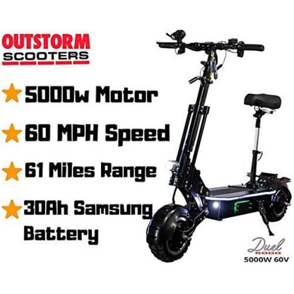 Maxx 60MPH Ultra High Speed Electric Scooter For Adults Foldable, 5000W Power Dual Motor, 60V/38.5Ah Battery, 83 Miles Range, Grade 30 Degree
