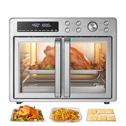 Midea Flexify French Door Toaster Oven Air Fryer Combo, 26.4 Qt, Extra Large Air Fryer Countertop Oven 10-in-1 Combo