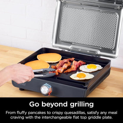 Ninja Griddle And Indoor Grill, 14锟 Electric Grill, For Steak, Burgers, Salmon, Veggies, And More, Pancake Griddle, Nonstick, Dishwasher Safe