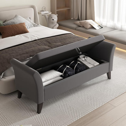 Furniliving Modern Storage Ottoman Bench