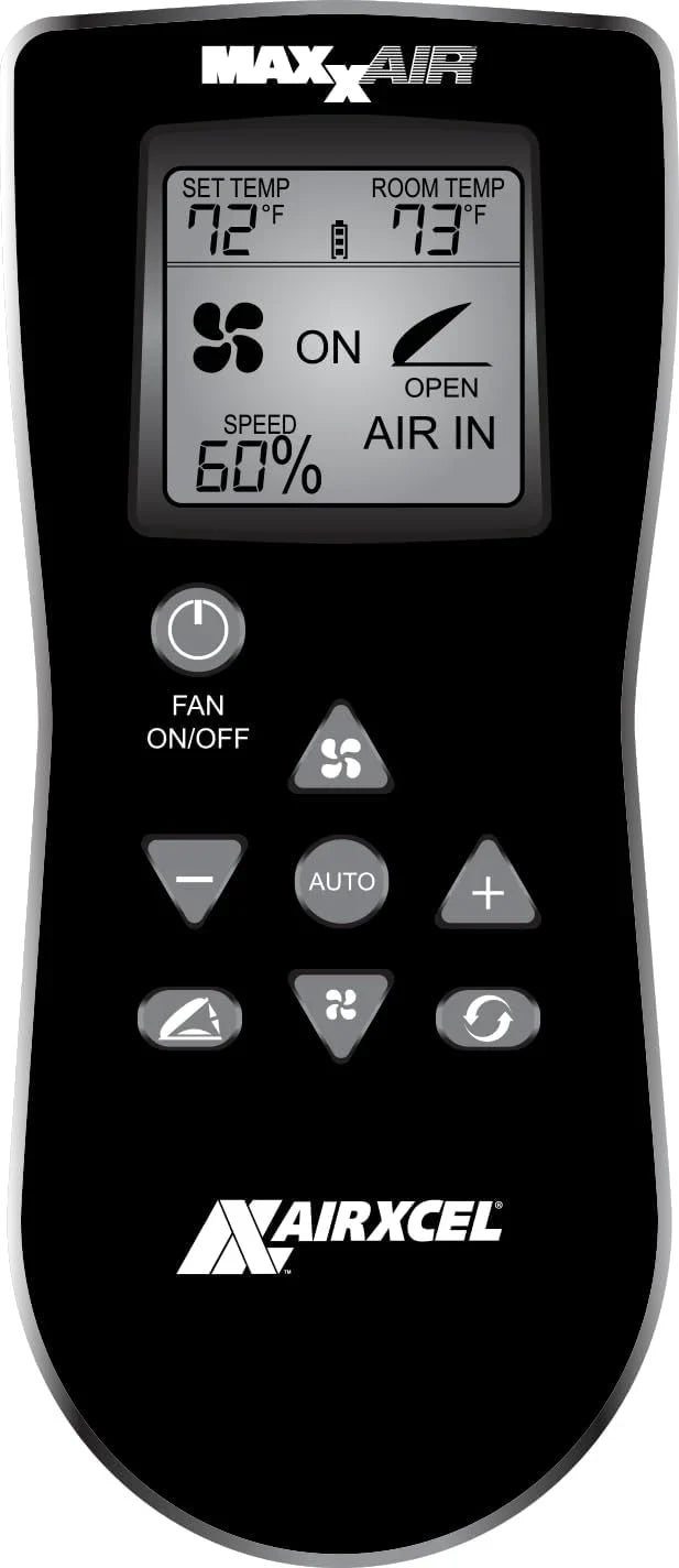 Air 00-07500K MaxxFan Deluxe With Remote- Smoke, Black