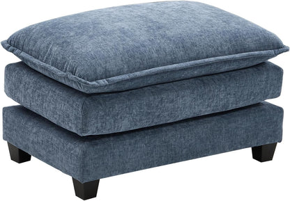 Ihanherry 146 In. U-Shaped Modern Sofa Modular Sectional Cloud Couch With 2 Ottoman