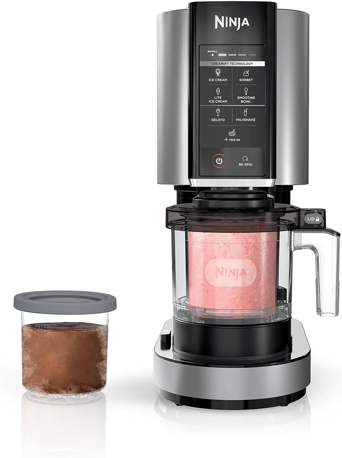 Ninja NC301 CREAMi Ice Cream Maker, For Gelato, Mix-Ins, Milkshakes, Sorbet, Smoothie Bowls And More, 7 One-Touch Programs, With