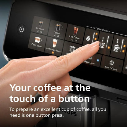 Philips Series 3300 Fully Automatic Espresso Coffee Machine- 6 Hot And Iced Drinks, LatteGo Milk System, 40% Quieter SilentBrew, Ceramic Grinder