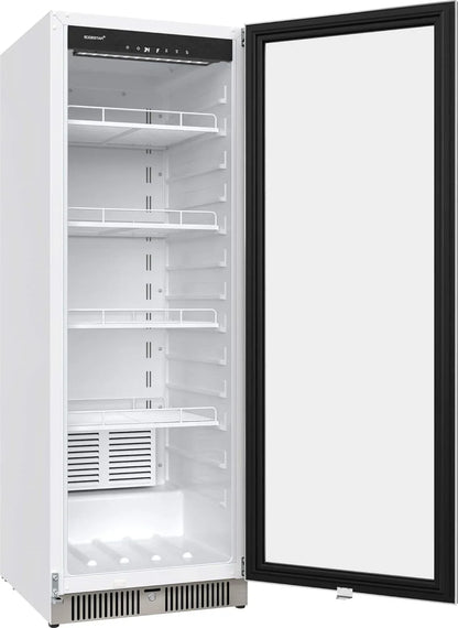 22 In. Wide 10.1 Cu. Ft. Commercial Beverage Merchandiser, Stainless Steel, Temp Alarm, Reversible Door