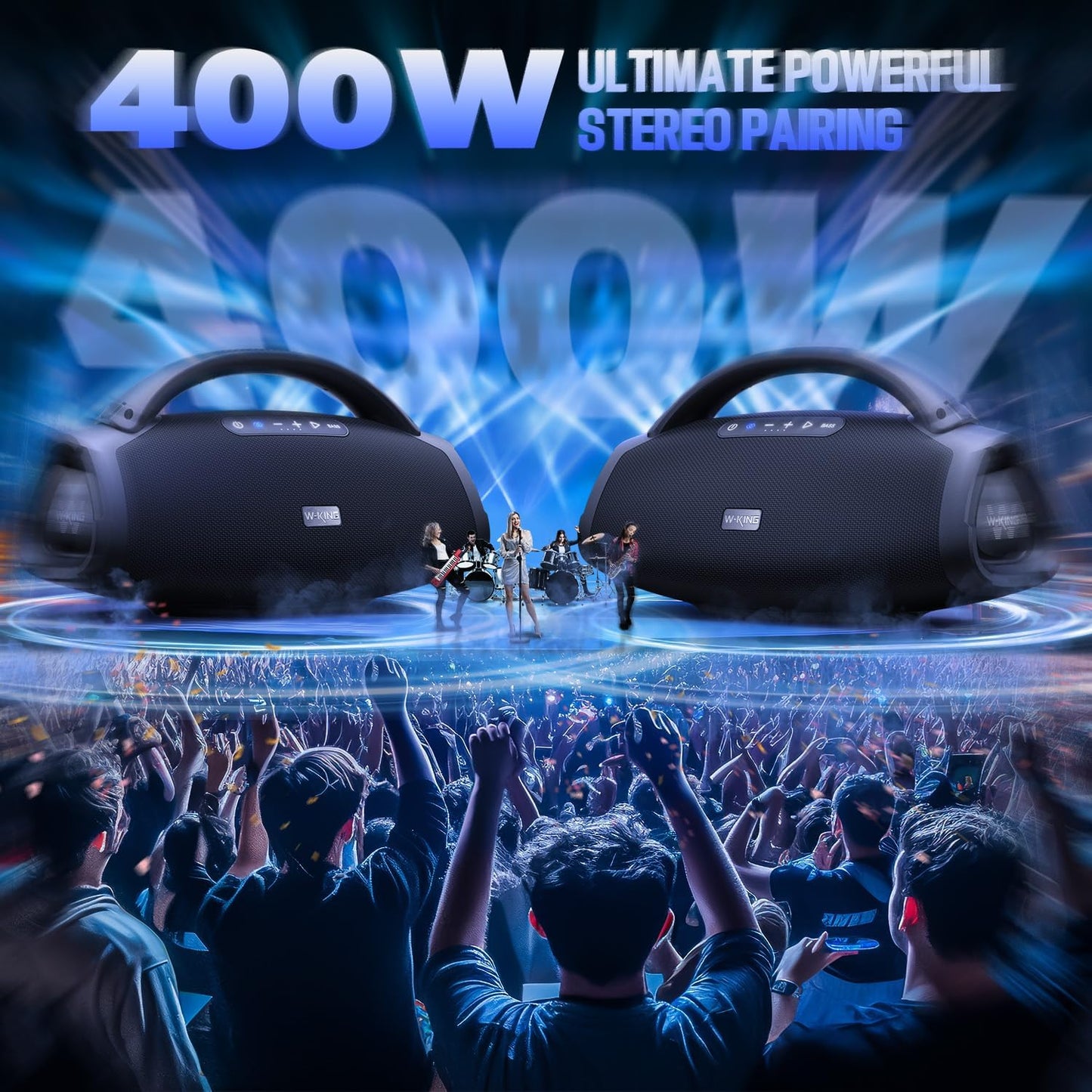 W-King X20 Bluetooth Party Speaker, 330W, IPX7, 7.5 In. Subwoofer