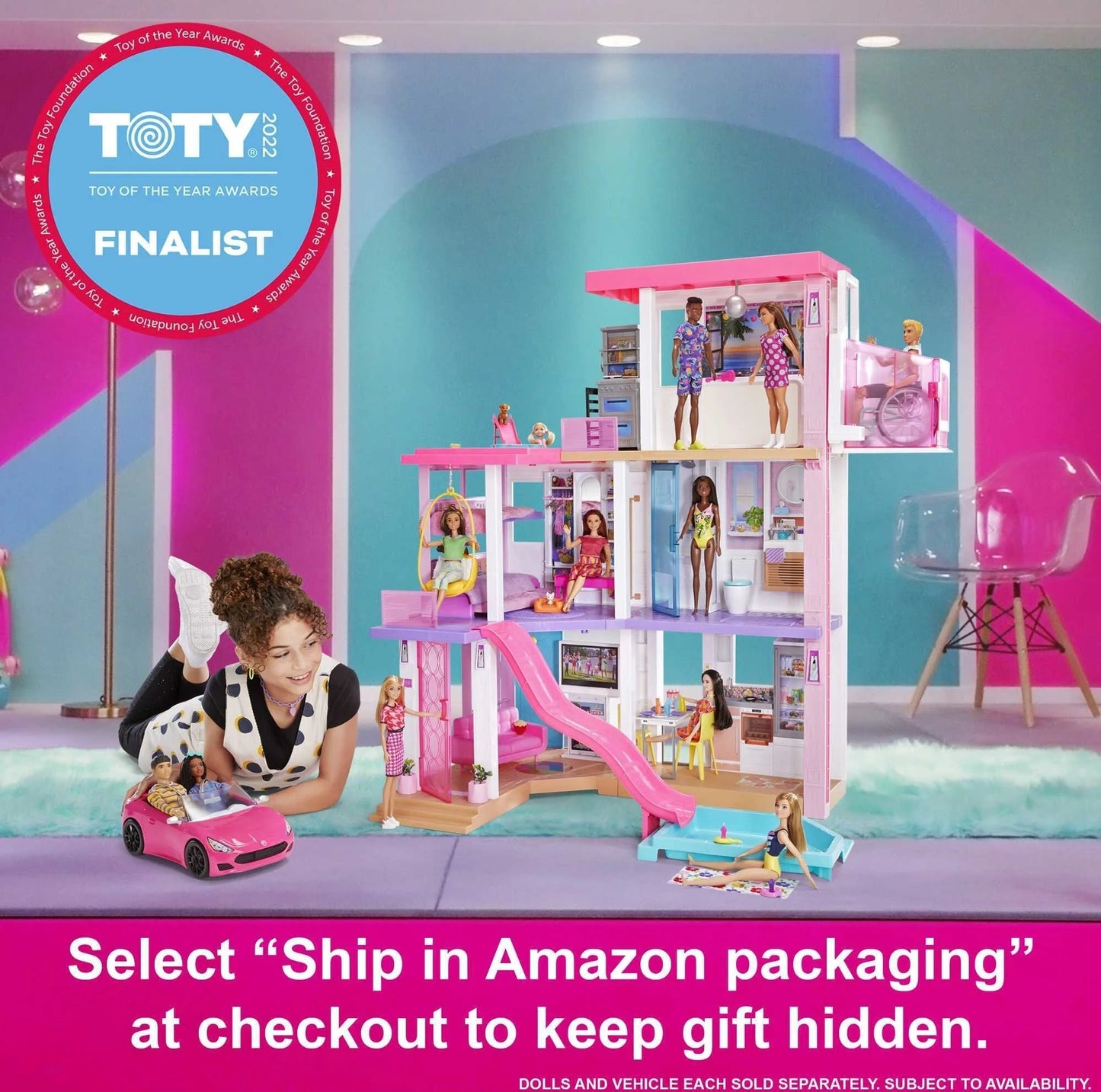 Barbie DreamHouse Playset With 10 Play Areas 75 Plus Furniture And Accessories Lights And Sounds