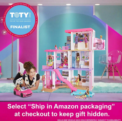 Barbie DreamHouse Playset With 10 Play Areas 75 Plus Furniture And Accessories Lights And Sounds