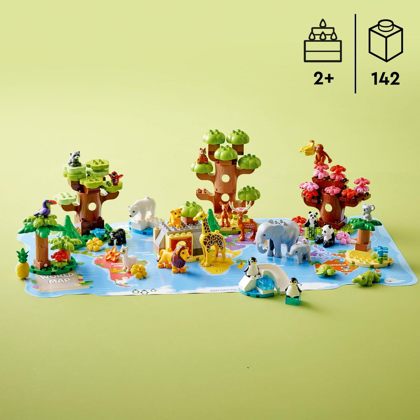 Duplo Wild Animals Of The World 10975 Building Toy Set, 142 Pieces