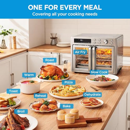 Midea Flexify French Door Toaster Oven Air Fryer Combo, 26.4 Qt, Extra Large Air Fryer Countertop Oven 10-in-1 Combo